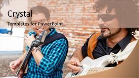  Presentation with band - Beautiful theme featuring location sound - band of musicians playing backdrop and a lemonade colored foreground