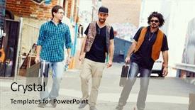  Presentation with musicians latin america - Cool new theme with location sound - band of musicians walkimg backdrop and a  colored foreground