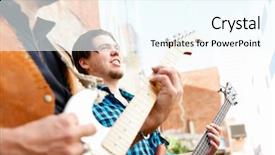  Presentation with music folk instrument - Presentation consisting of location sound - feel the music background and a cool aqua colored foreground