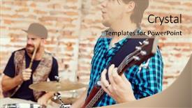  Presentation with art and music - Presentation theme featuring location sound - feel the music background and a lemonade colored foreground