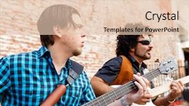  Presentation with teal music watermark - Slide deck having location sound - feel the music background and a lemonade colored foreground