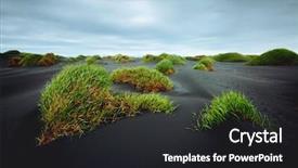  Presentation with landscape - Beautiful slide deck featuring location stokksnes cape vestrahorn batman backdrop and a dark gray colored foreground