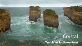  Presentation with port - Beautiful slide set featuring loch-ard-gorge-is-part backdrop and a gray colored foreground