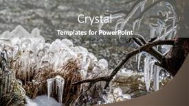  Presentation with mountain water - Audience pleasing presentation design consisting of loch lake at autumn icicles on trees and grass created by wind and water rocky mountain national park in colorado usa backdrop and a gray colored foreground