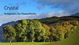  Presentation with scotland - Amazing slide set having lochness in highlands scotland united kingdom backdrop and a light blue colored foreground