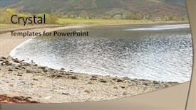  Presentation with scotland - Slide set featuring lochness in highlands scotland united kingdom background and a coral colored foreground