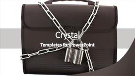  Presentation with padlock - PPT theme enhanced with lock and chain background and a dark gray colored foreground