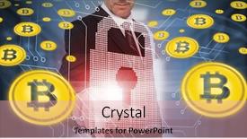  Presentation with engineering red circuit board - Theme featuring lock and circuit board interface background and a coral colored foreground