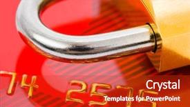  Presentation with car door lock - Beautiful slides featuring lock and credit card - business backdrop and a crimson colored foreground