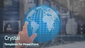  Presentation with electricity - Theme consisting of lock electricity - businessman pointing with his finger background and a  colored foreground