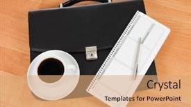  Presentation with portfolio - PPT theme with  background and a  colored foreground