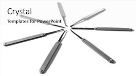  Presentation with performance and execution lock - Beautiful presentation theme featuring lock picks isolated on white backdrop and a  colored foreground