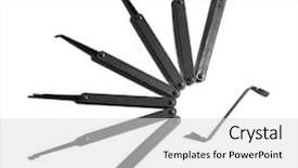  Presentation with history earth globe isolated white - Cool new PPT theme with lock picks isolated on white backdrop and a  colored foreground