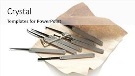  Presentation with performance and execution lock - Colorful PPT layouts enhanced with lock picks isolated on white backdrop and a white colored foreground