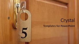  Presentation with lock out tag out key - Presentation theme enhanced with lock tag - key in keyhole with numbered background and a coral colored foreground