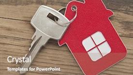  Presentation with lock out tag out key - Presentation with key in a lock background and a coral colored foreground