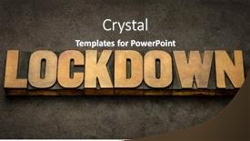  Presentation with lockdown - Amazing theme having lockdown-word-abstract-in-vintage backdrop and a tawny brown colored foreground