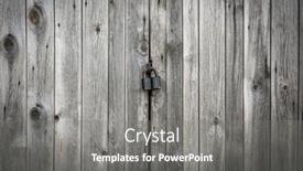  Presentation with brown - PPT layouts consisting of locked-brown-old-wooden-fence background and a gray colored foreground