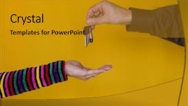  Presentation with keys - Presentation theme having locked down - passing the keys background and a  colored foreground