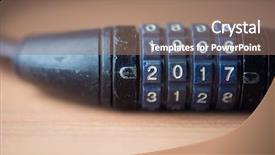  Presentation with combination lock - Audience pleasing PPT layouts consisting of locked down - unlocking the year 2017 4 backdrop and a coral colored foreground