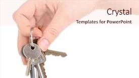  Presentation with banquet server hand - Presentation consisting of locker sign - bunch of keys in hand background and a lemonade colored foreground