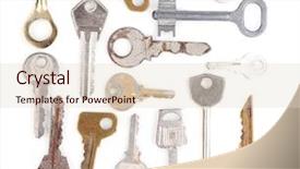  Presentation with metal sodium - Colorful presentation theme enhanced with locker sign - many metal keys isolated backdrop and a lemonade colored foreground