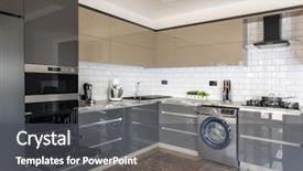  Presentation with open door - Audience pleasing PPT theme consisting of lockers and door of electric backdrop and a dark gray colored foreground