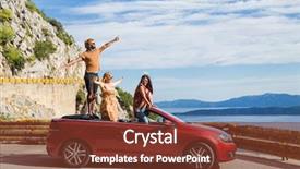  Presentation with group - Beautiful presentation featuring locking freedom - group of happy young people backdrop and a tawny brown colored foreground