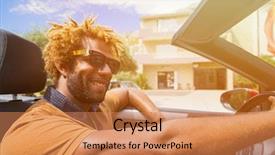  Presentation with young black couples hiking - PPT layouts enhanced with locking freedom - young happy black man background and a coral colored foreground