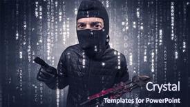  Presentation with hand tools - Amazing presentation theme having locking gools - burglar in action with encoded backdrop and a navy blue colored foreground