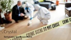  Presentation with police - Cool new PPT layouts with locking-the-police backdrop and a coral colored foreground