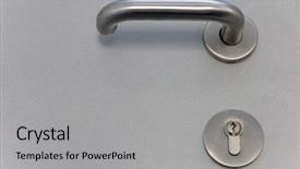  Presentation with lockout - Beautiful slides featuring lockout - door latch backdrop and a light gray colored foreground