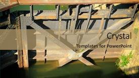  Presentation with steel - PPT layouts having locks on the river steel background and a coral colored foreground