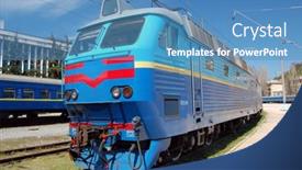  Presentation with rail - Colorful PPT layouts enhanced with locomotive-rail-termonal-in-sevastopol backdrop and a teal colored foreground
