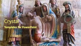  Presentation with mourning - PPT theme enhanced with locronan-france-august-10-2017 background and a tawny brown colored foreground