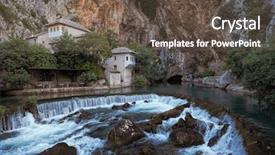  Presentation with bosnia - Audience pleasing presentation theme consisting of lodge stands by the source backdrop and a tawny brown colored foreground