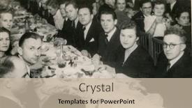  Presentation with family photo - PPT theme consisting of 3d frequency - sound system background and a black colored foreground.