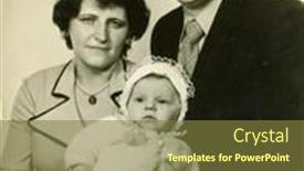  Presentation with baby christening - Presentation featuring lodz-poland-circa-march-1982 background and a tawny brown colored foreground