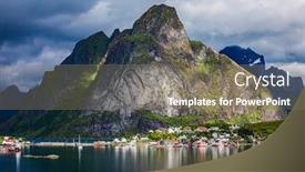  Presentation with scenery - Cool new theme with lofoten-is-an-archipelago-panorama backdrop and a violet colored foreground