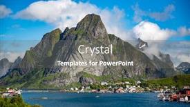  Presentation with scenery - Cool new slides with lofoten-is-an-archipelago-panorama backdrop and a gray colored foreground
