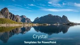  Presentation with norway - PPT theme enhanced with lofoten-is-an-archipelago background and a ocean colored foreground