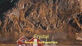  Presentation with fishing boats - Presentation with lofoten-island-norway-fishing-boats background and a tawny brown colored foreground