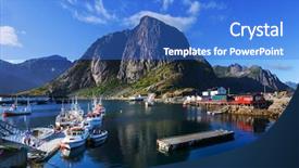  Presentation with norway - Cool new slide deck with glades - may cloudy evening large glade backdrop and a tawny brown colored foreground