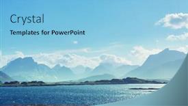  Presentation with norway - Amazing theme having lofoten islands norway backdrop and a light blue colored foreground