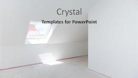  Presentation with renovation - Presentation theme enhanced with loft-refurbishment-empty-room background and a light gray colored foreground