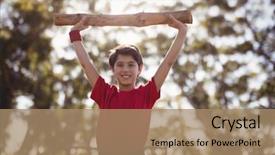  Presentation with boot camp - Cool new PPT layouts with log during obstacle course backdrop and a coral colored foreground