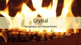  Presentation with purple teal yellow pink and orange - Amazing PPT theme having log house - yellow and orange flames backdrop and a  colored foreground