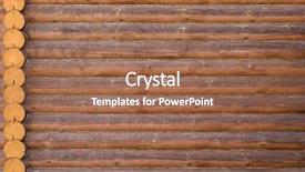  Presentation with wood log - Audience pleasing presentation consisting of log house structure wood building backdrop and a coral colored foreground