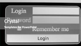  Presentation with my panorama on computer screen - Theme with log-in form on computer background and a gray colored foreground