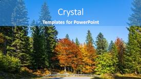  Presentation with golden yellow - Cool new slides with logarska-valley-slovenia-magnificent-golden backdrop and a teal colored foreground